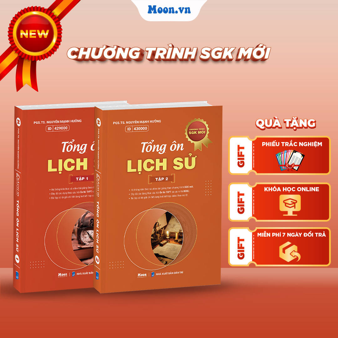 SẮP RA MẮT [LỚP 12 SGK MỚI] - Combo 2 Sách Tổng Ôn Lịch Sử Tập 1 - Tổng Ôn Lịch Sử Tập 2 - Ôn Thi TN THPT & Ôn Thi ĐGNL HN - ĐGNL HCM