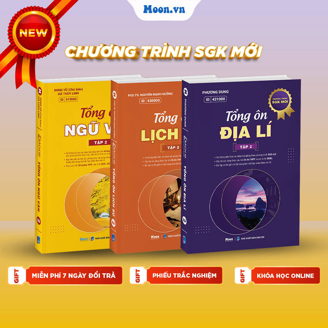 SẮP RA MẮT [LỚP 12 SGK MỚI] Combo 3 Sách Khối C01 - Tập 1 (Tổng Ôn Ngữ Văn Tập 2 - Tổng Ôn Lịch Sử Tập 2 - Tổng Ôn Địa Lí Tập 2 )