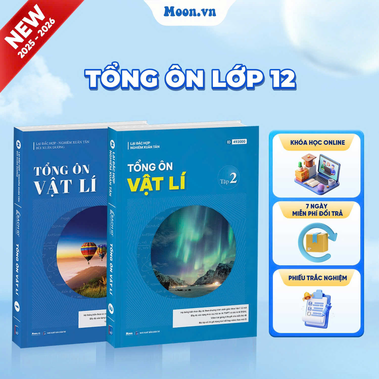 [2025-2026] Combo Tổng Ôn Vật Lí Tập 1, Tập 2 