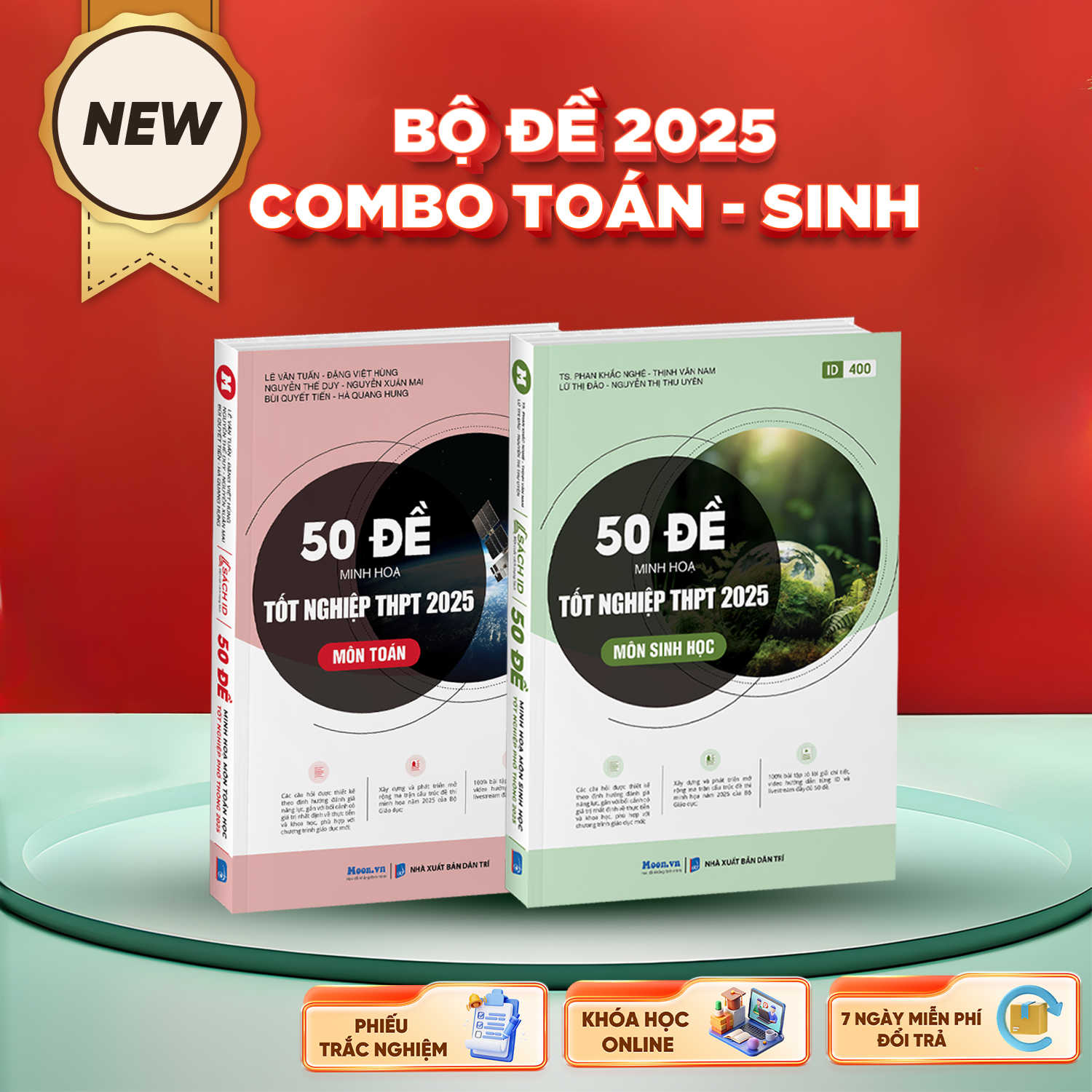 Combo Toán - Sinh Bộ Đề Minh Họa 2025