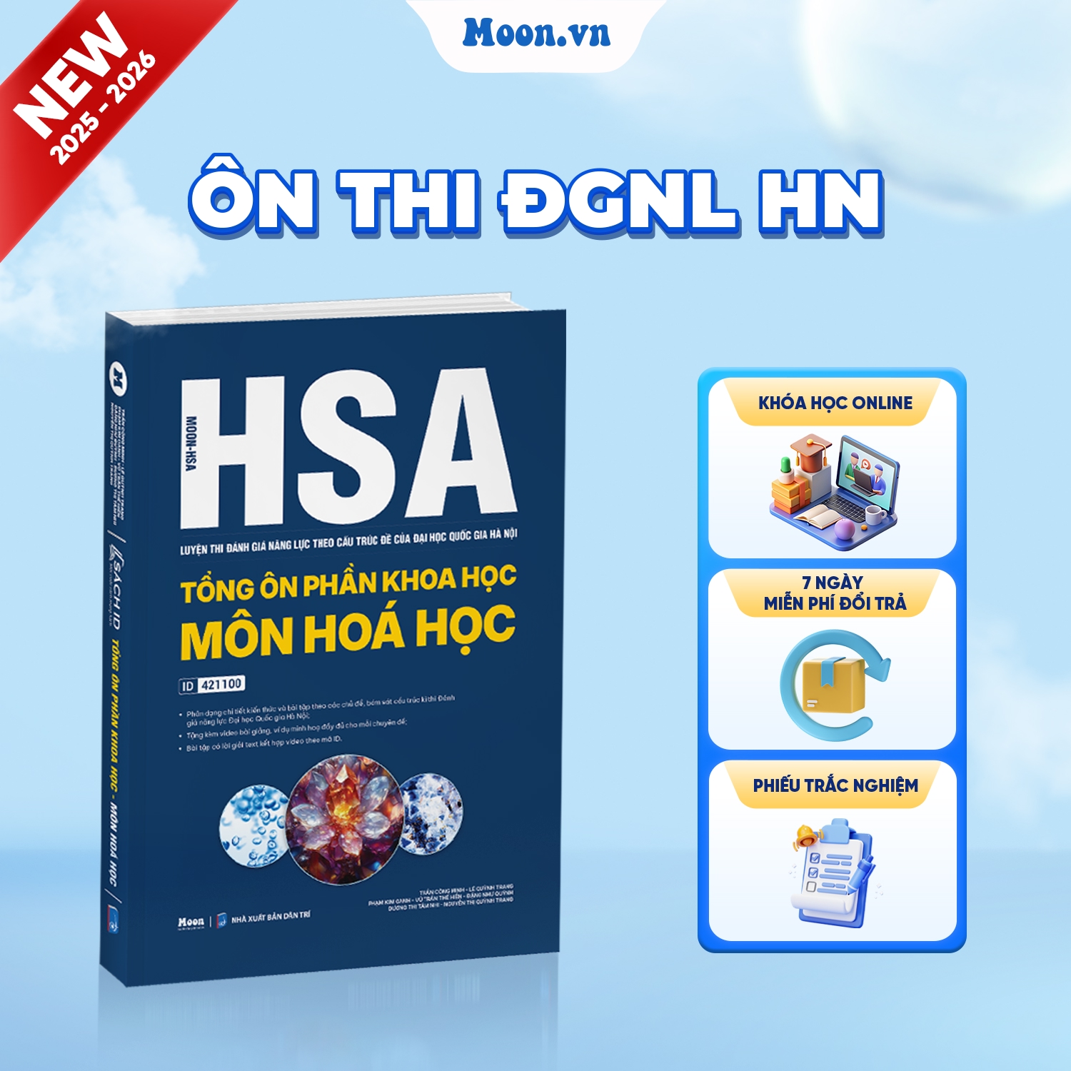 [2025-2026] Moon-HSA - Luyện thi Đánh giá năng lực theo cấu trúc đề của Đại học Quốc gia Hà Nội - Tổng ôn phần Khoa học - Môn Hóa học