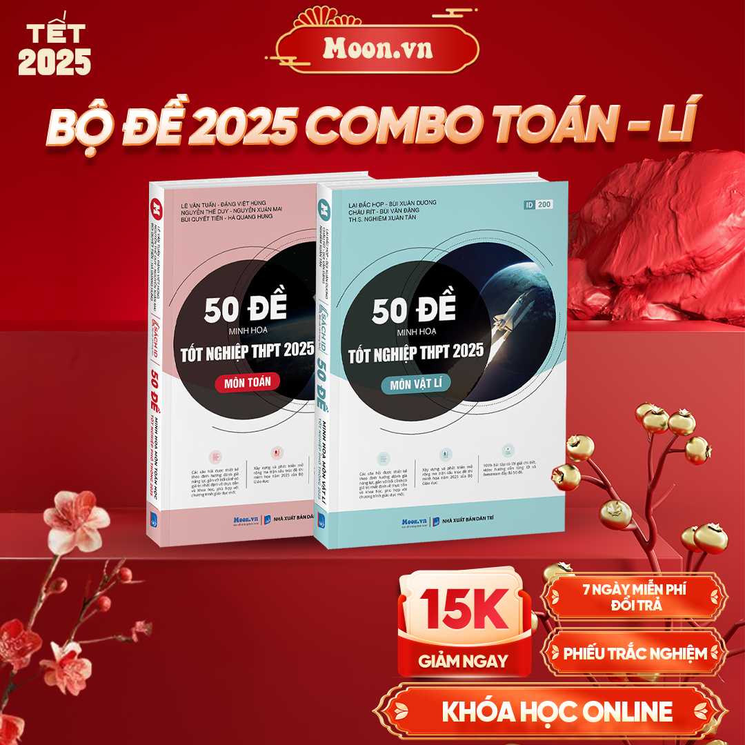 Combo Toán - Lí  Bộ Đề Minh Họa 2025