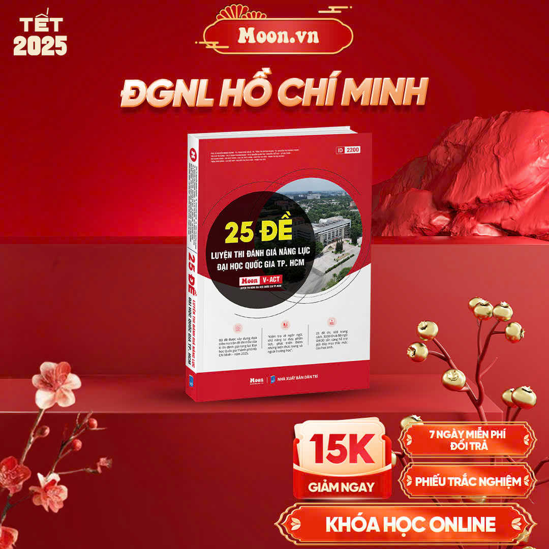 MOON V-ACT - 25 Đề Đánh Giá Năng Lực ĐHQG TP. Hồ Chí Minh