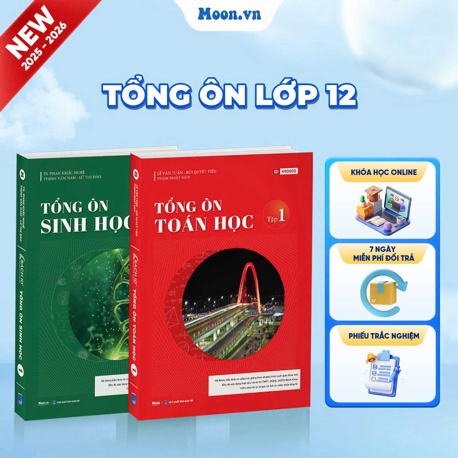 [2025-2026] Combo Tổng Ôn Toán Học Tập 1 Và Tổng Ôn Sinh Học Tập 1