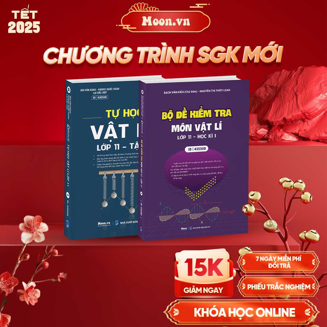 Combo Tự Học Vật Lí 11 Tập 1 & Bộ Đề Kiểm Tra Vật Lí 11 Học Kì 1 - SGK Mới