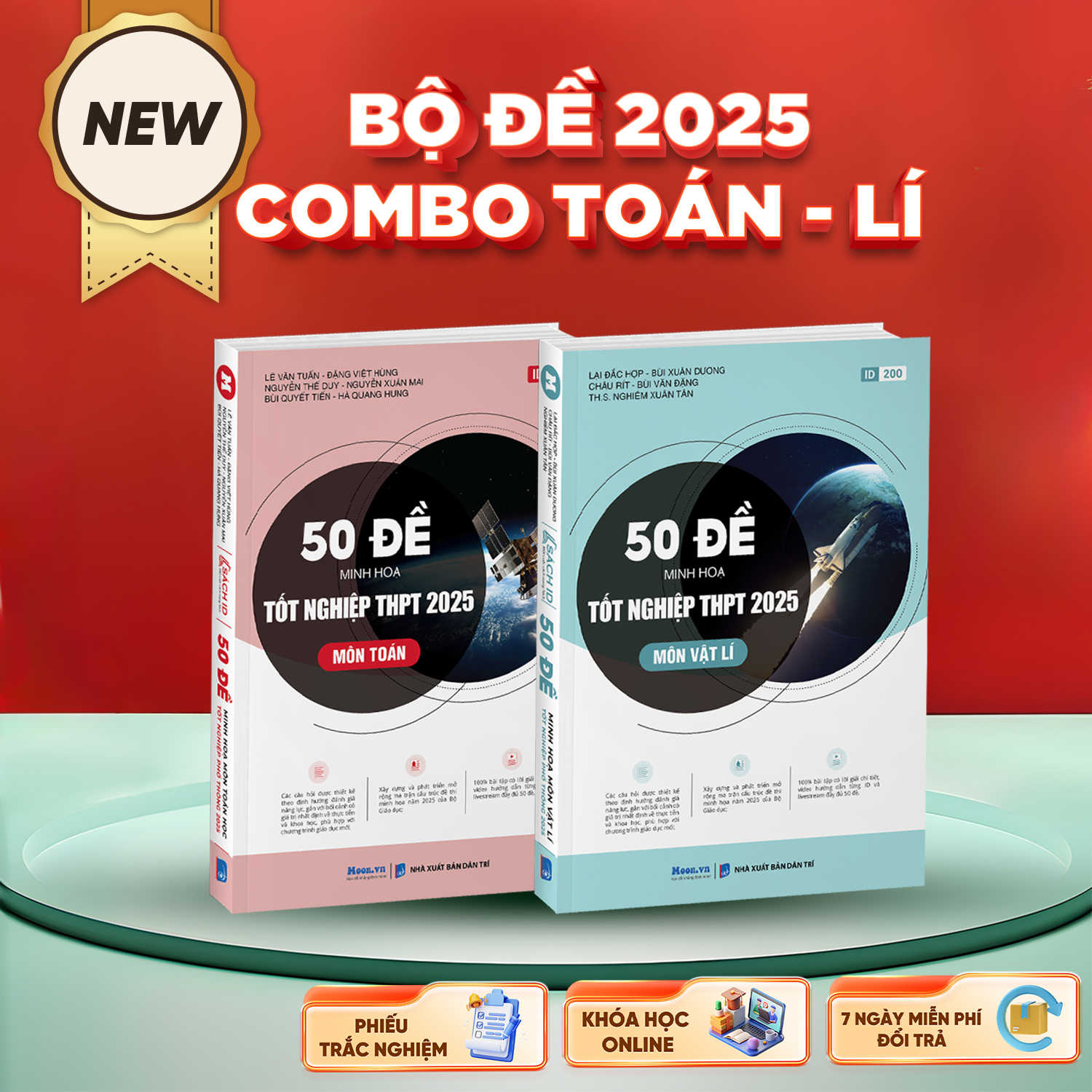 Combo Toán - Lí  Bộ Đề Minh Họa 2025