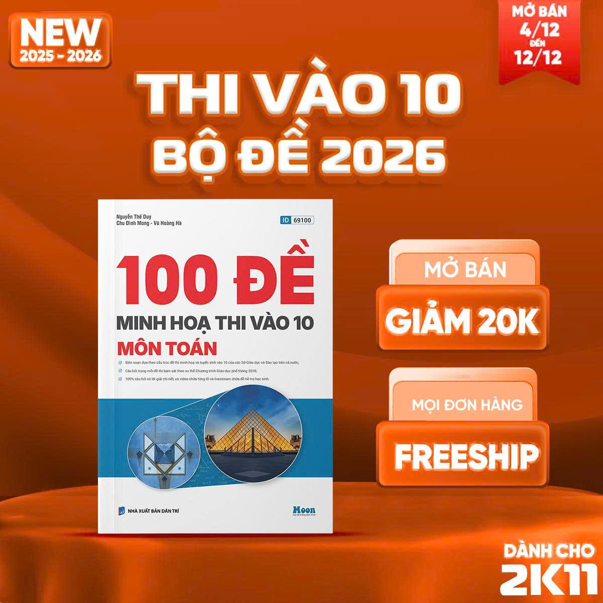 [2025-2026] 100 đề minh họa thi vào 10 môn Toán