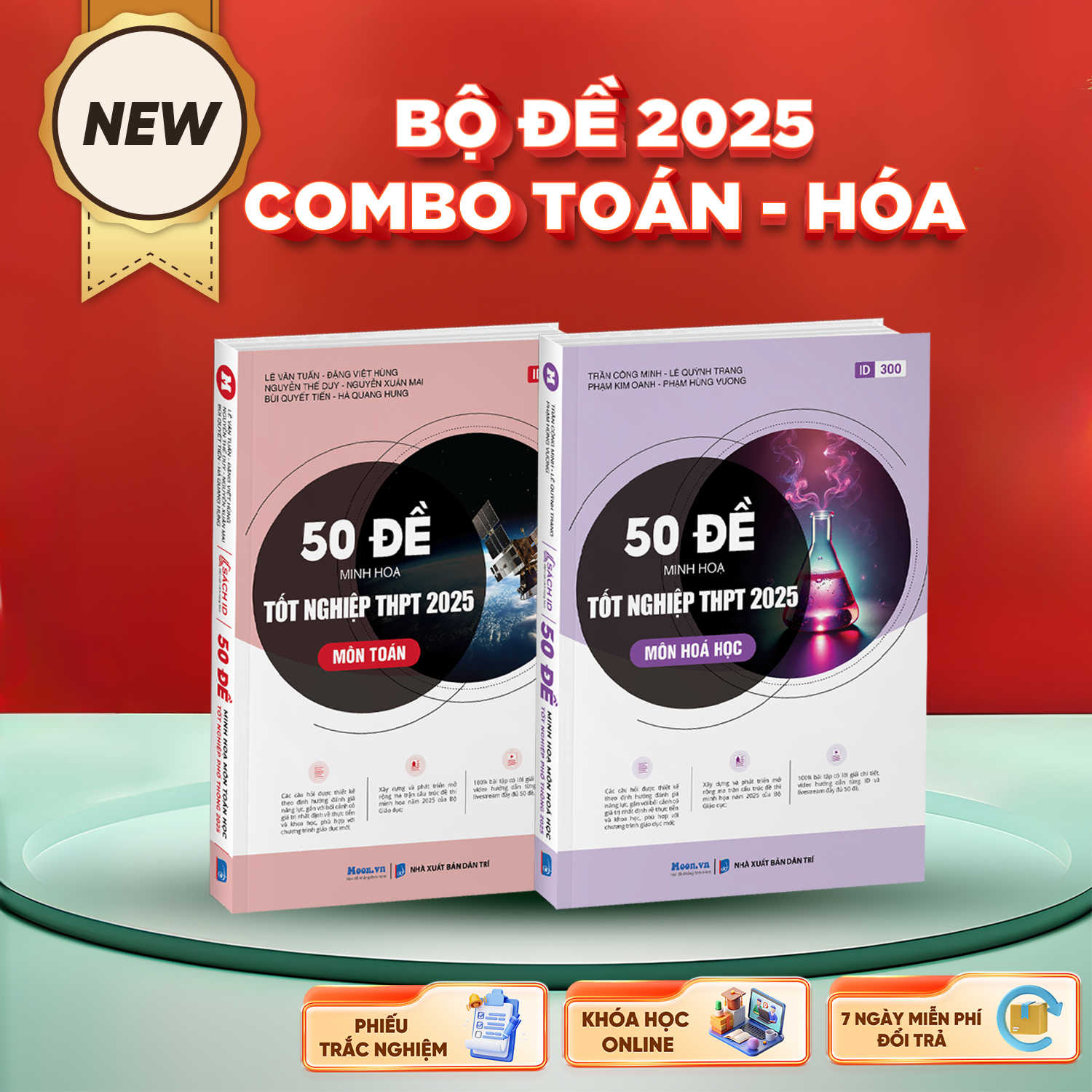 Combo Toán - Hóa Bộ Đề Minh Họa 2025 