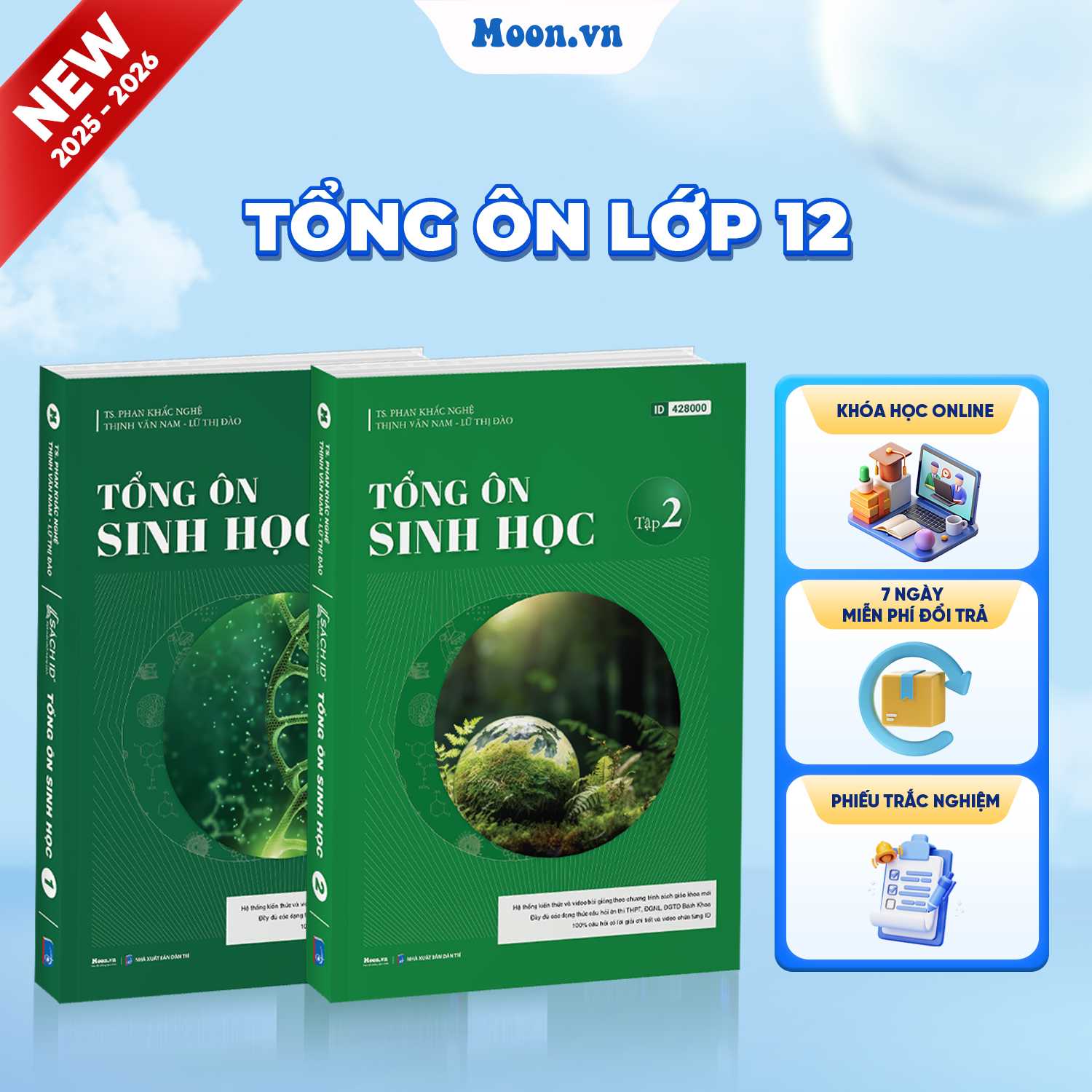 [2025 - 2026] Combo Tổng Ôn Sinh Học Tập 1, Tập 2