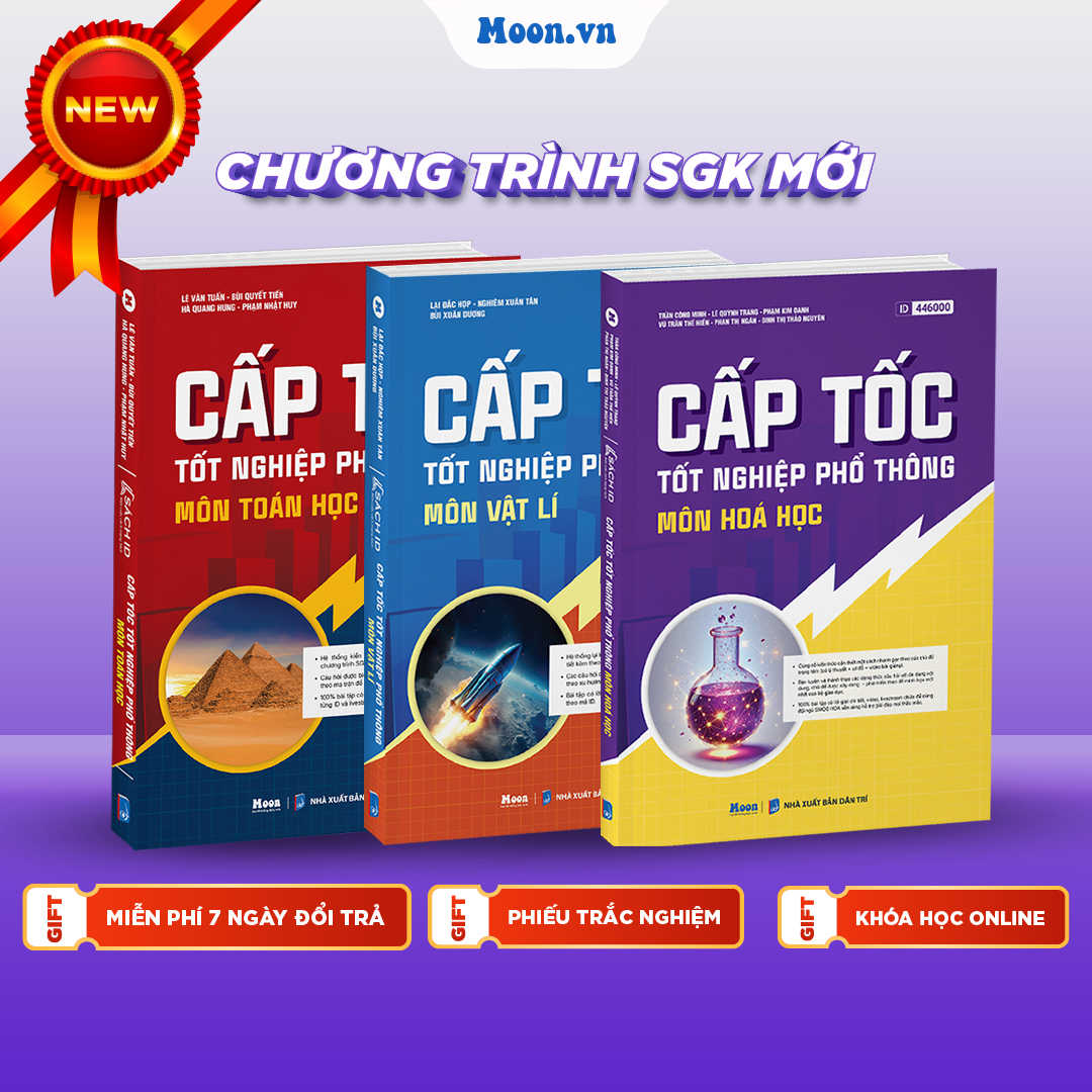 [LỚP 12 SGK MỚI] Combo Khối A - Cấp Tốc TNPT 2025 (Toán - Lí - Hóa)