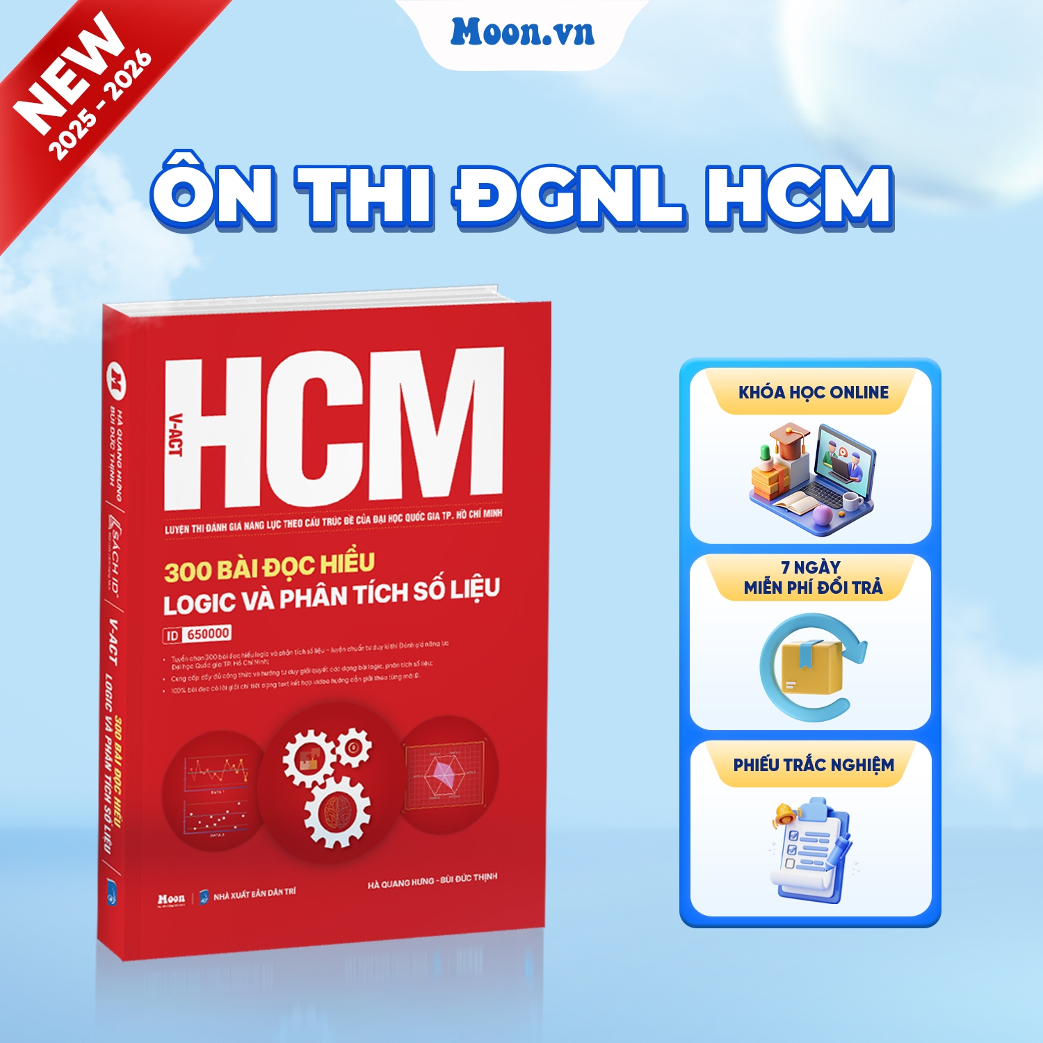 [2025-2026] HCM - VACT Luyện thi đánh giá năng lực - Đại học Quốc gia Thành phố Hồ Chí Minh - 300 bài đọc hiểu Logic và Phân tích số liệu
