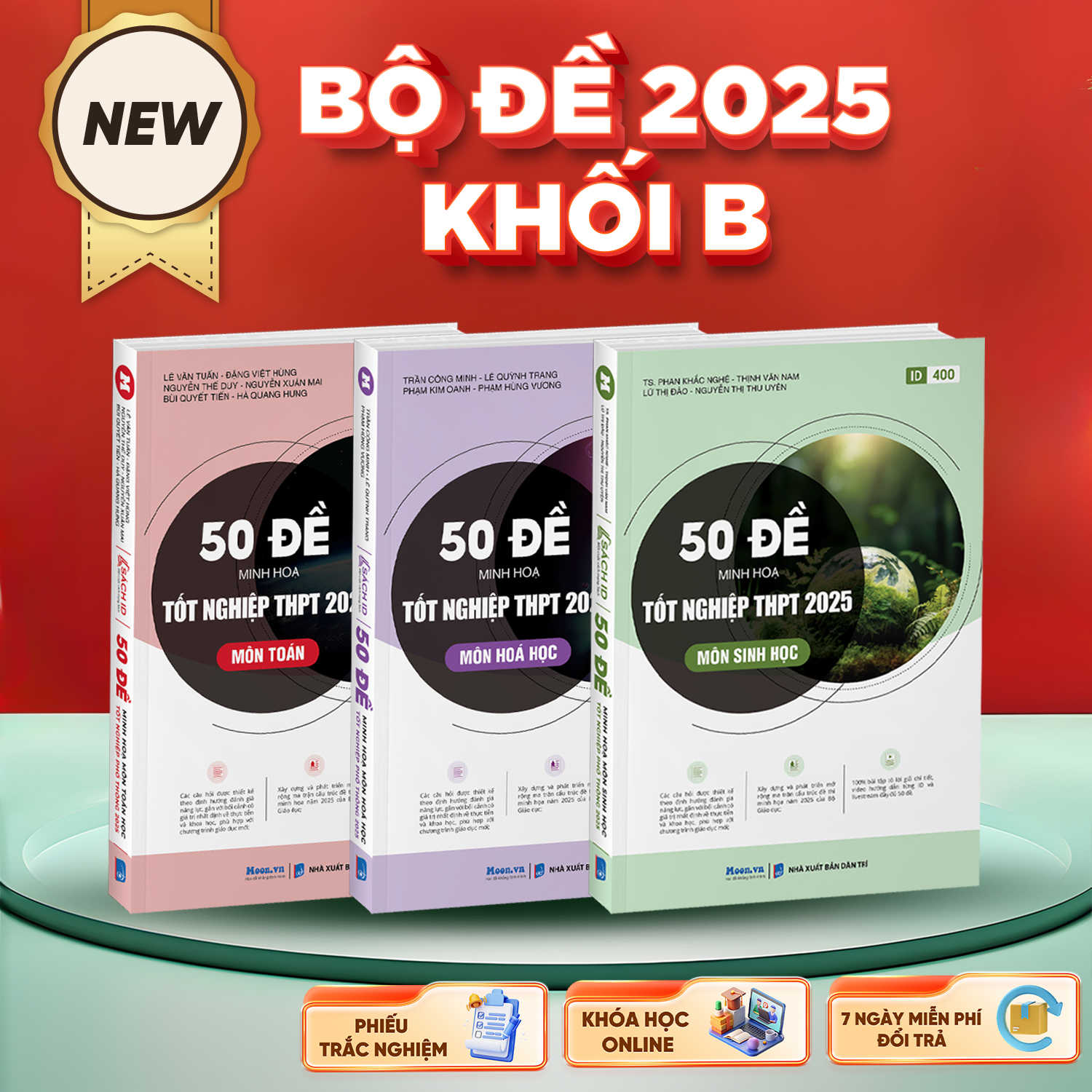 Combo Khối B - Bộ Đề Minh Họa 2025 (Toán - Hóa - Sinh)