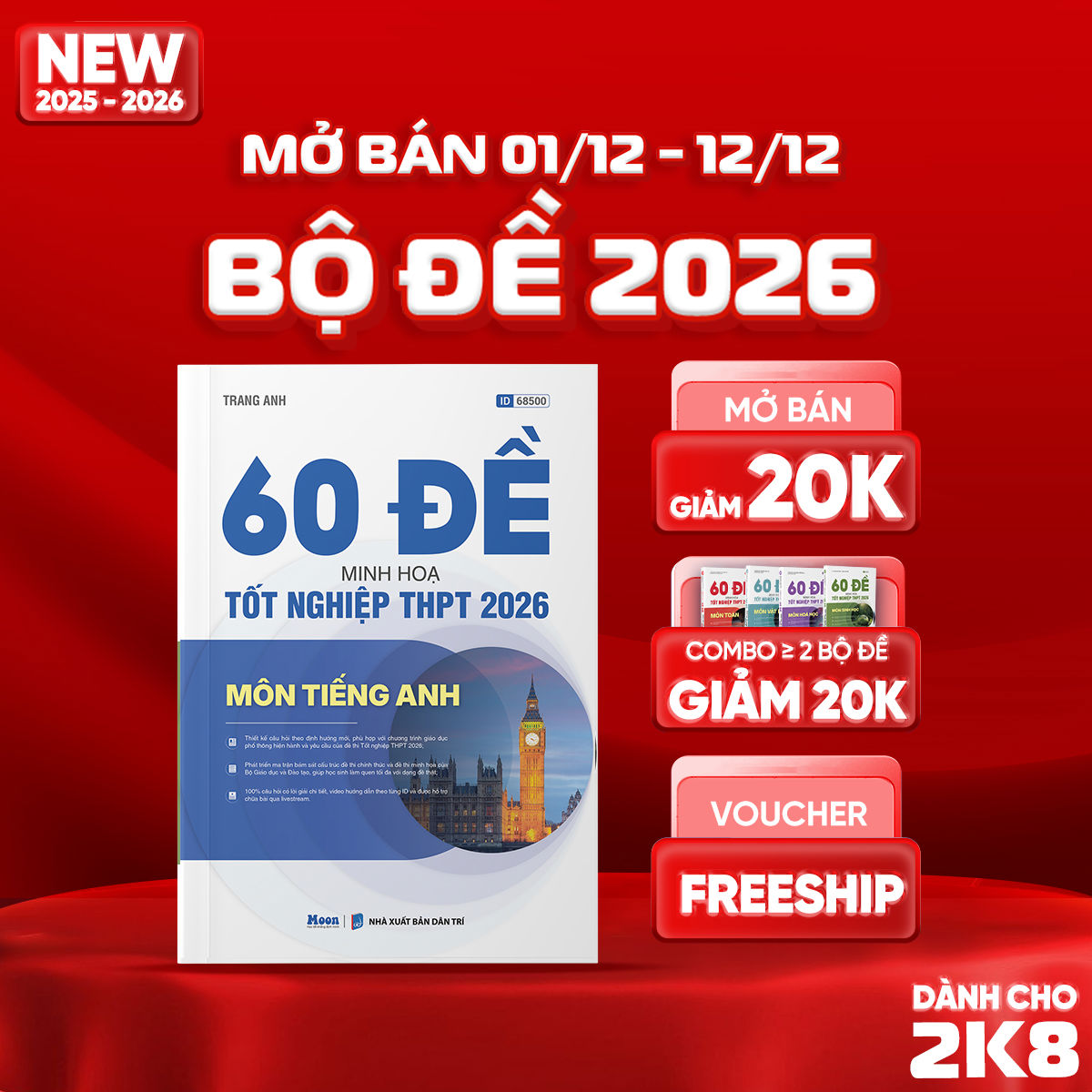 [2025-2026] 60 đề minh họa Tốt nghiệp THPT 2026 môn Tiếng Anh