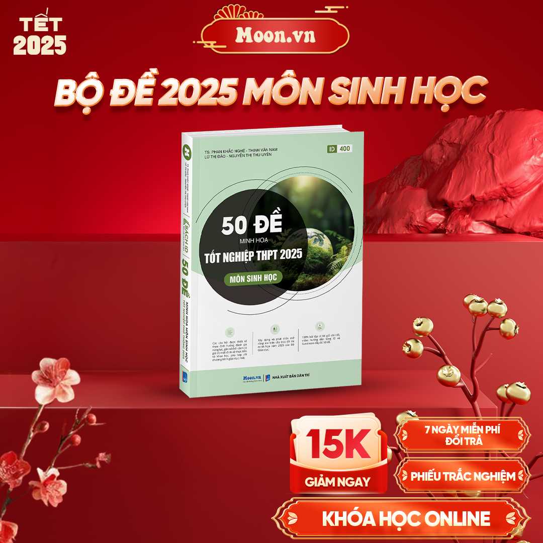 50 Đề Minh Họa Môn Sinh Học TNPT 2025