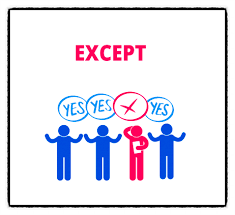 Except for