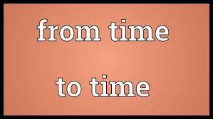 from time to time